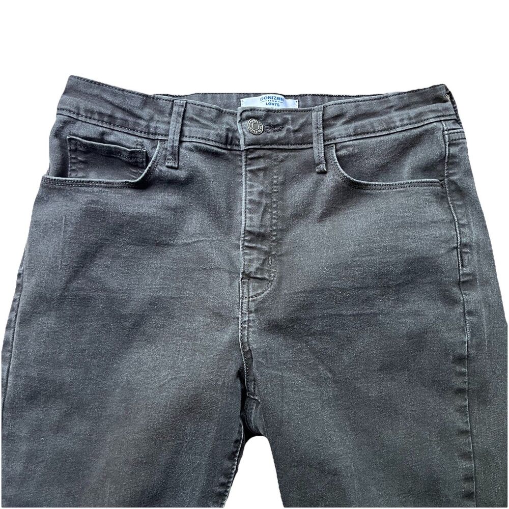 Denizen By Levi's Ultra High Rise Super Skinny Black Denim Jeans Women's 12 - Picture 4 of 11